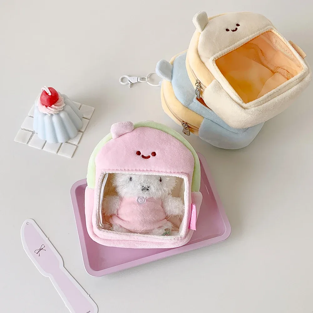 sac de rangement transparent pour poupées, modèle maison de dessin animé mignon, sac bandoulière tendance pour filles, accessoire de décoration, sac de présentation pour pendentifs, cadeaux