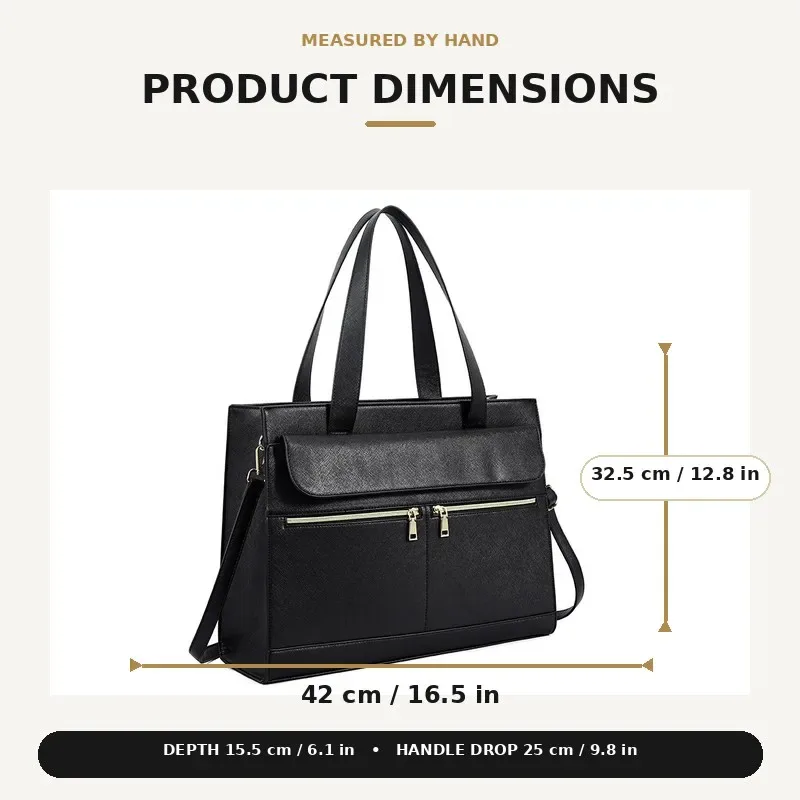sac pour ordinateur portable grande capacité, mallette d'affaires, sac de voyage et de transport, sac à bandoulière avec poignée supérieure