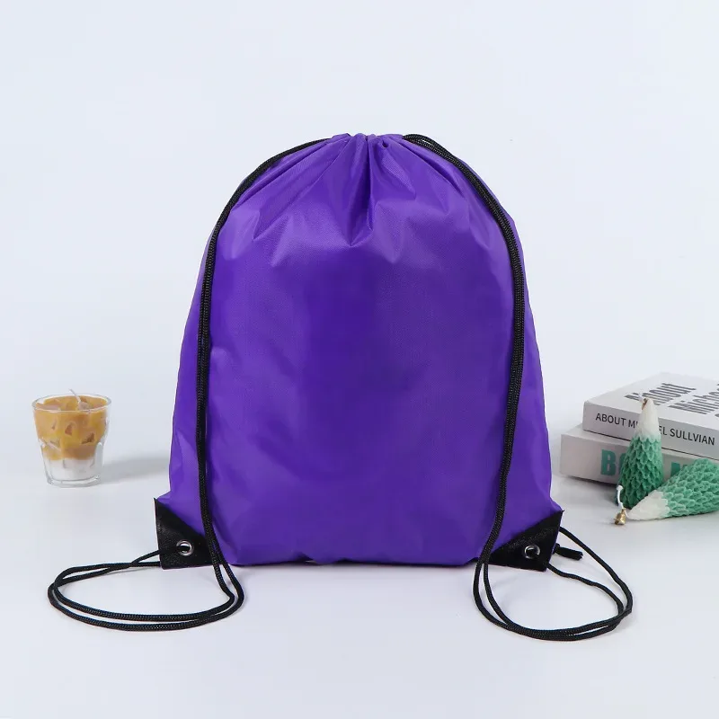 10/20/30/50pcs sac à dos à cordon de serrage avec logo personnalisé - sac de sport de plein air léger pour la randonnée, le camping, la salle de sport et les voyages