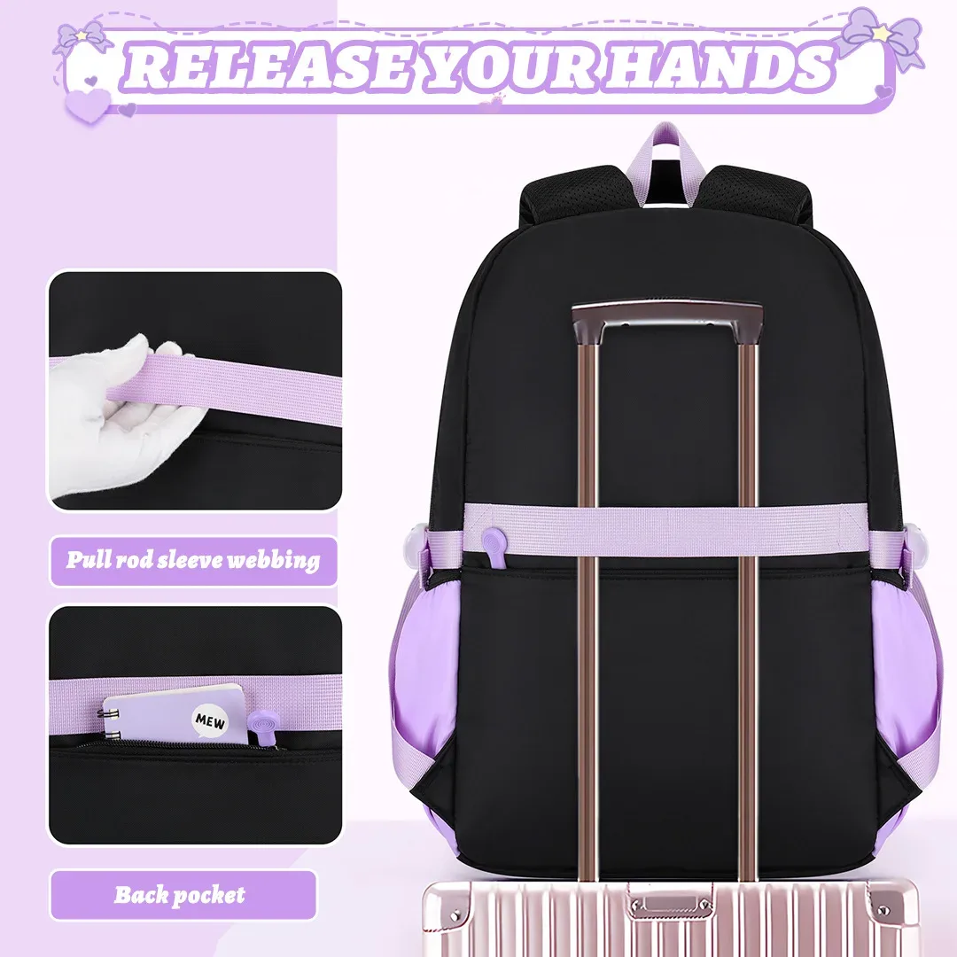 sac à dos scolaire pour filles, série love, léger, grande capacité, mignon et orthopédique, pour collégiennes.