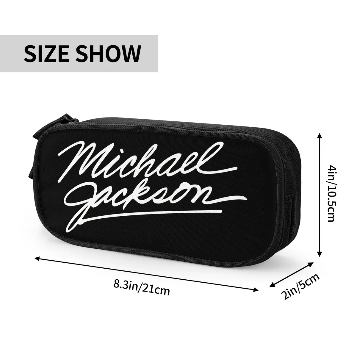 pochette à crayons grande capacité michael jacksons musical movie 2026, fournitures de bureau, trousse à crayons double couche, trousse de maquillage