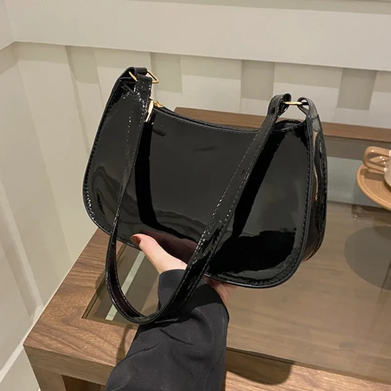 sac à bandoulière rétro en cuir pu de couleur unie, sacs à main à la mode pour femmes, sac sous les bras hobos de styliste décontracté