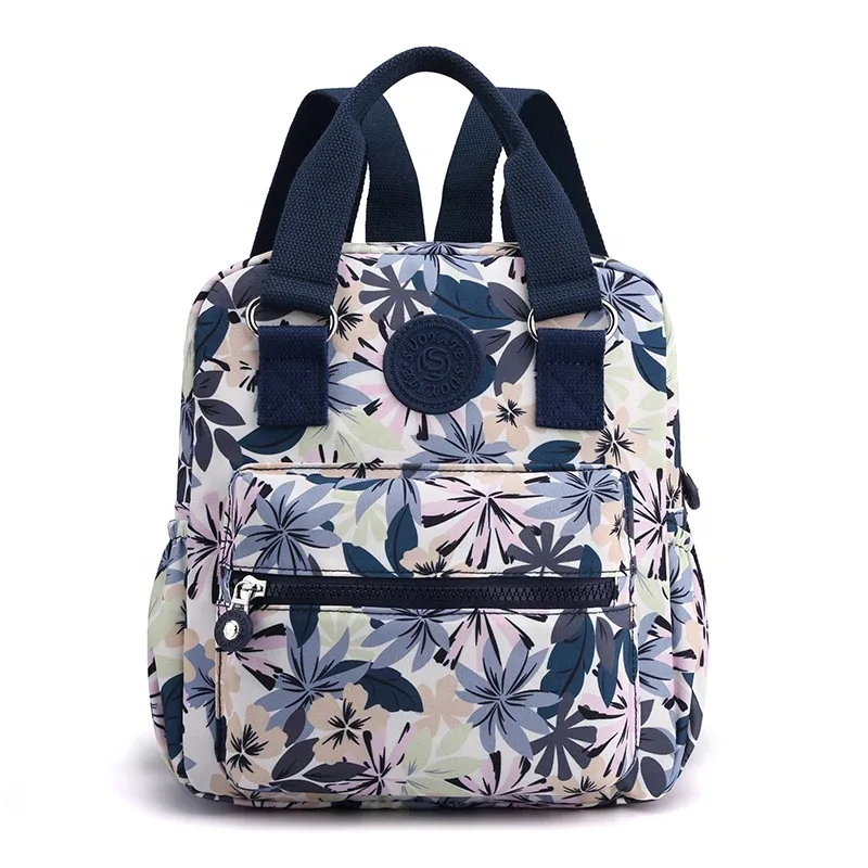 mode motif floral femme petit sac à dos joli style filles shopping sac à dos haute qualité tissu sac à dos sac à dos sac