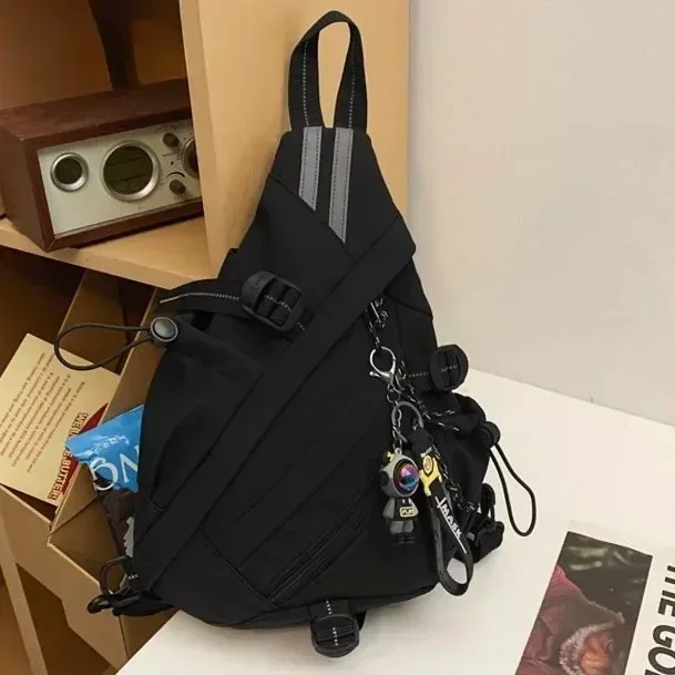 nouveau sac à dos de moto sportif de style hip-hop, pour hommes et femmes, multifonctionnel, imperméable, idéal pour les voyages, sac à bandoulière, sac d'école, sac porté en travers de la poitrine.