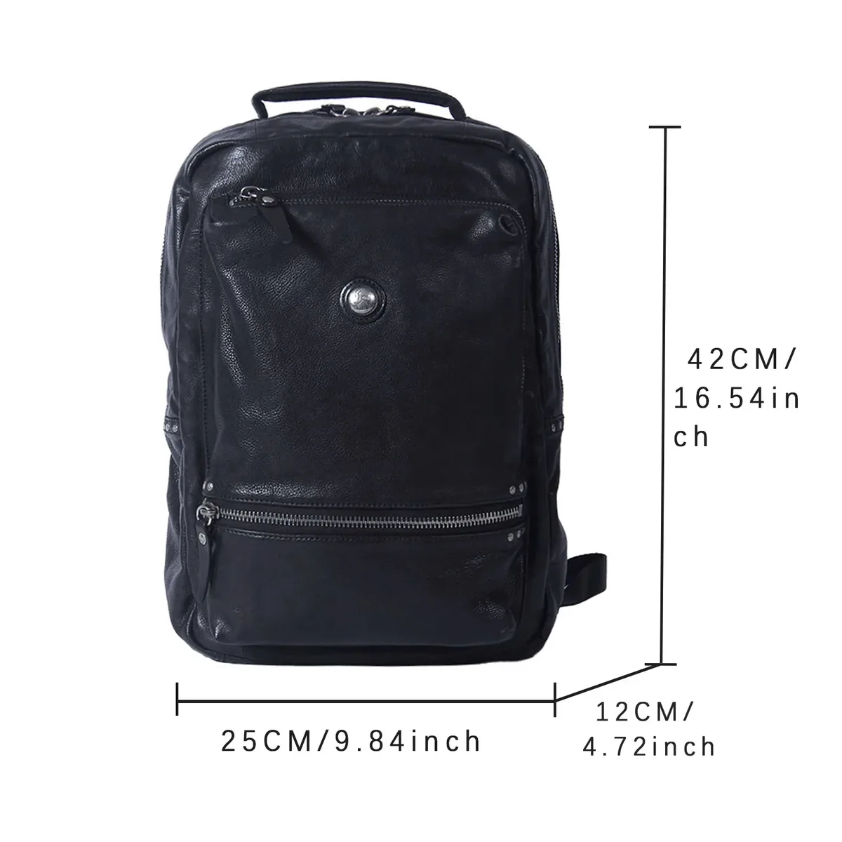 s.worker sac à dos décontracté en cuir de vache véritable pour hommes, sac à dos pour ordinateur portable, sacs de voyage de grande capacité, sacs d'école