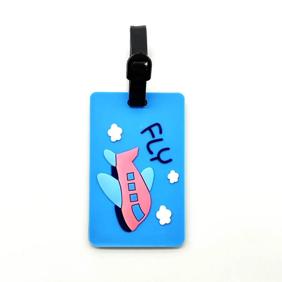 étiquette de bagage en pvc pour avion, 1 pièce, accessoires de voyage, carte d'identité pour étudiants, garçons et filles