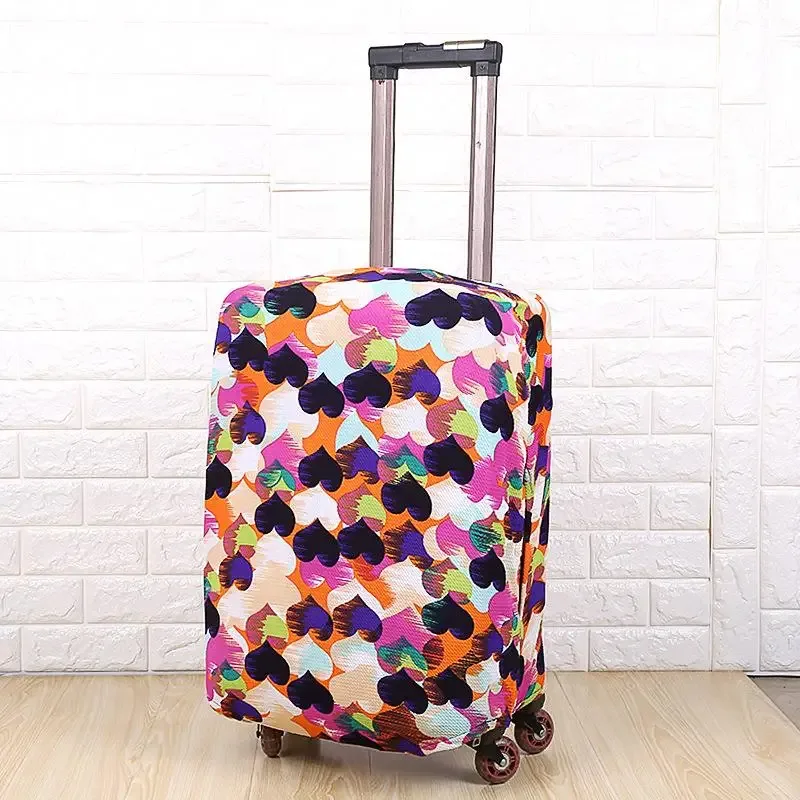 housse de protection pour bagages, imprimé multicolore, pour botte de bagage de 18 à 28 pouces, prévention des rayures, accessoire de voyage