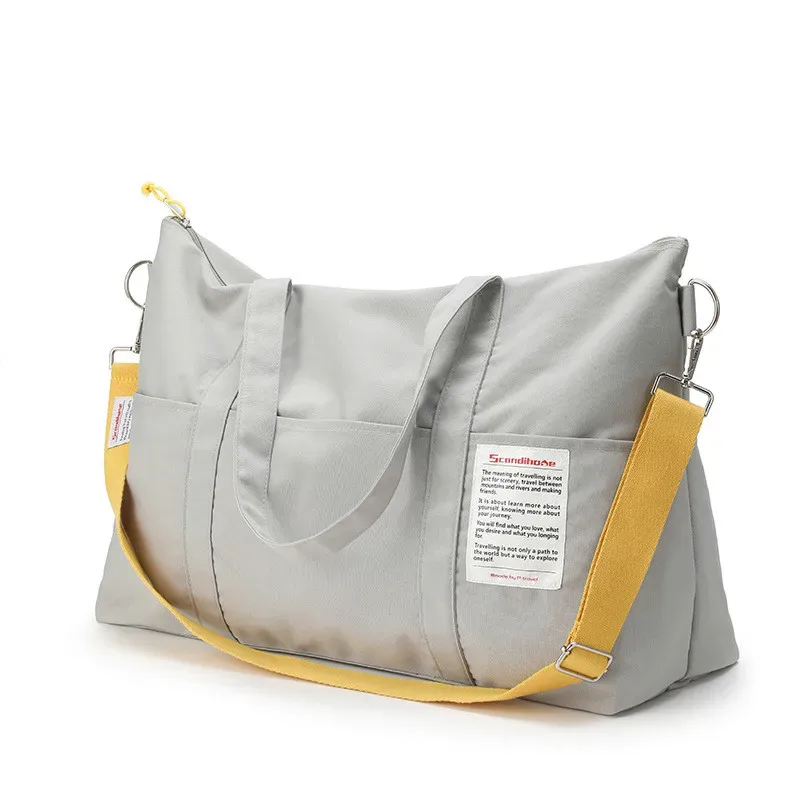 sac polochon pour court voyage, sac de sport portatif de grande capacité, fourre-tout en toile pliable, sacs de sport imperméables pour yoga et gymnastique