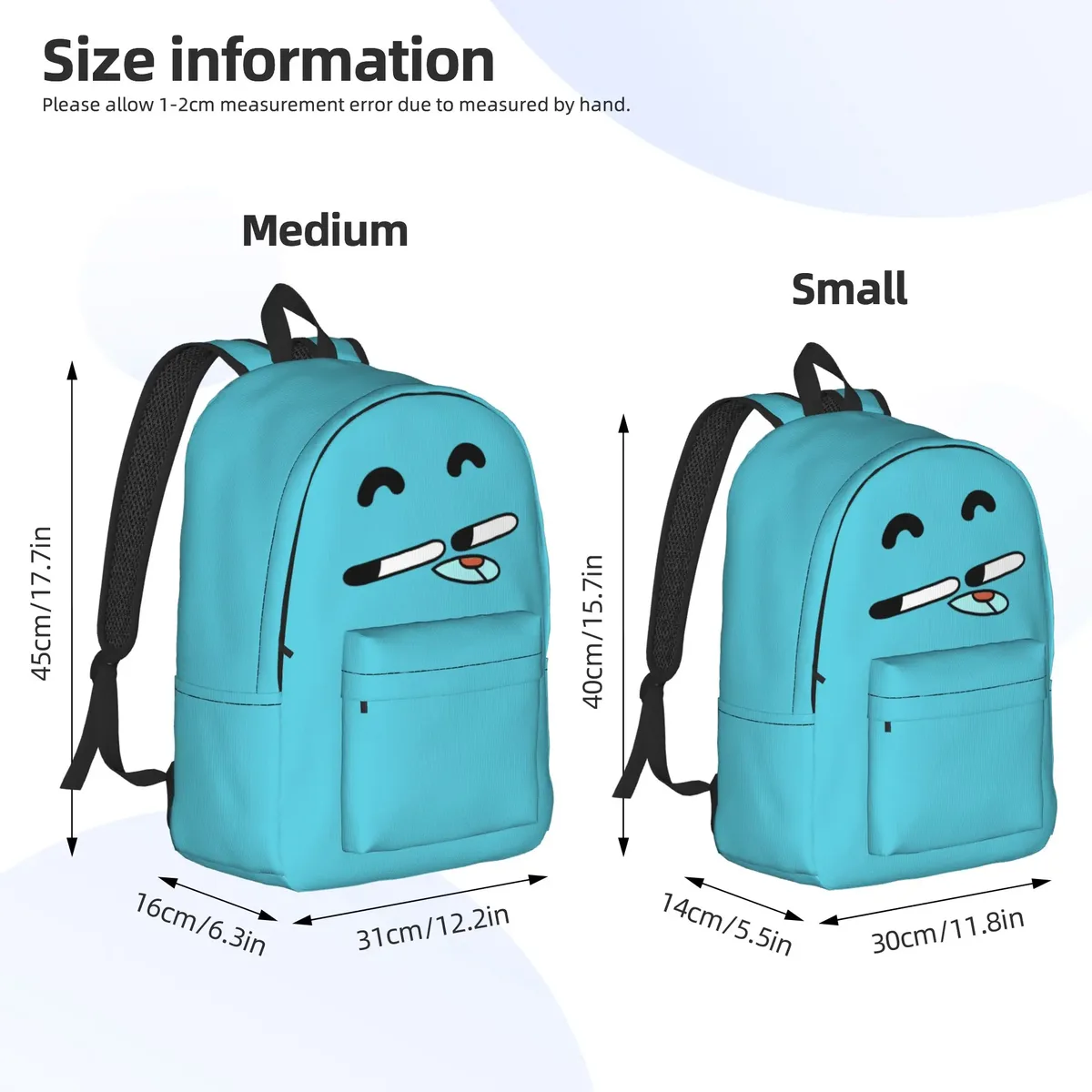 gumballs gum ball watterson sac à dos incroyable à thème de dessin animé pour hommes et femmes, sac à dos tendance pour étudiants, sac à bandoulière pour le collège, sac à bandoulière pour l'extérieur