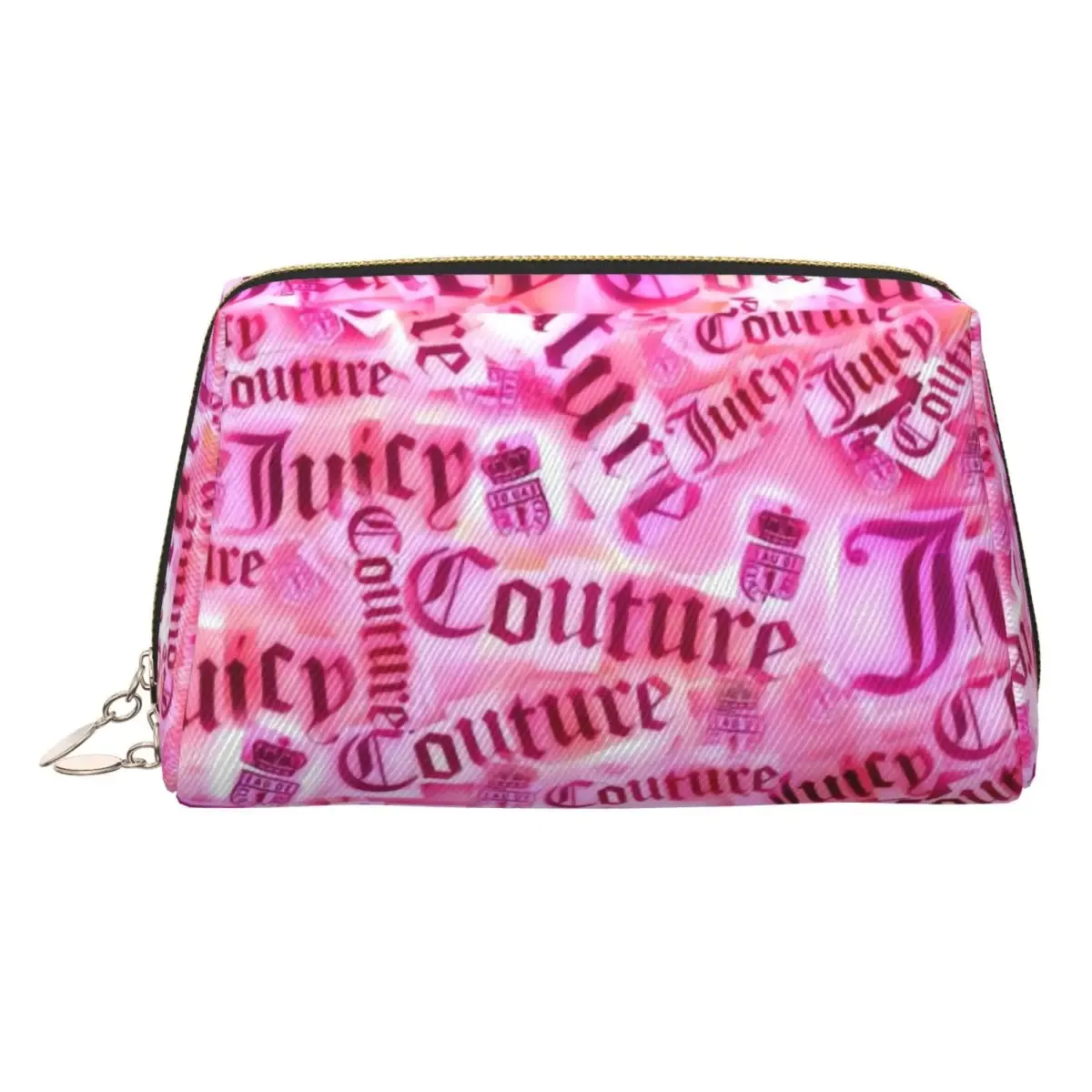 sac de maquillage j-juicy-c-couture, pochette à fermeture éclair, sacs cosmétiques de voyage, grand sac cosmétique portable en cuir pour femmes