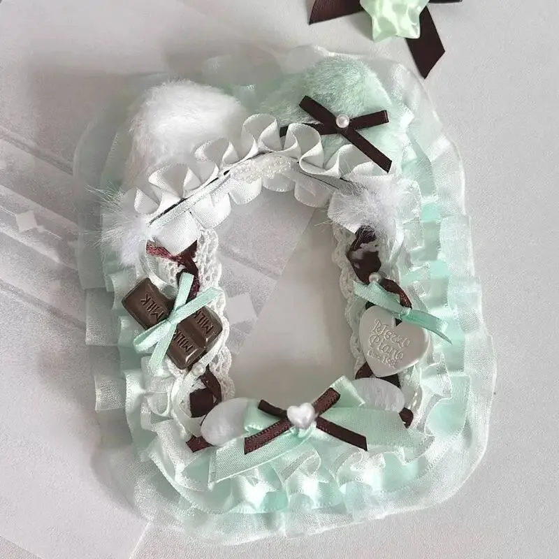 support de présentation pour badges anime et cartes photo, décoration pour sac ita, avec oreilles de lapin mignonnes, organisateur de cartes photo, accessoire de panneau d'insertion pour sac ita