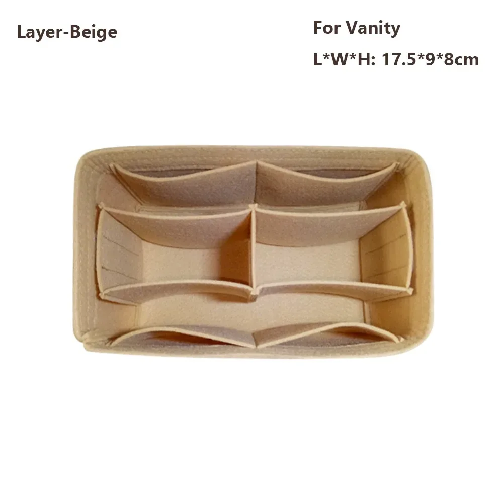 organisateur de sac à main en feutre, insert de sac, support de rangement, doublure de sac, organisateur portable pour lv nice nano/mini/bb/vanity