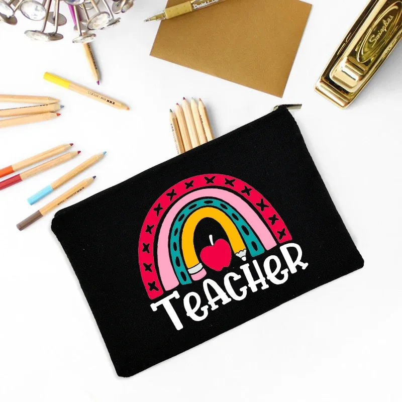 trousse de maquillage fête des enseignants meilleur cadeau trousse de survie pour enseignants trousse de maquillage pochette à crayons préscolaire primaire diplôme d'études secondaires retour à l'école