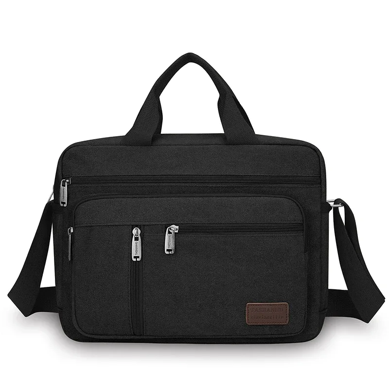 sac à bandoulière en toile pour hommes, sac à bandoulière décontracté, fourre-tout pour les déplacements quotidiens avec plusieurs poches, sac de voyage scolaire léger et durable
