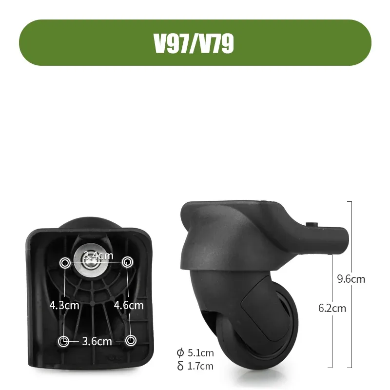 pièces de rechange pour valise samsontie v97/v79, roues universelles, réparation d'accessoires de bagages, muet, lisse et durable