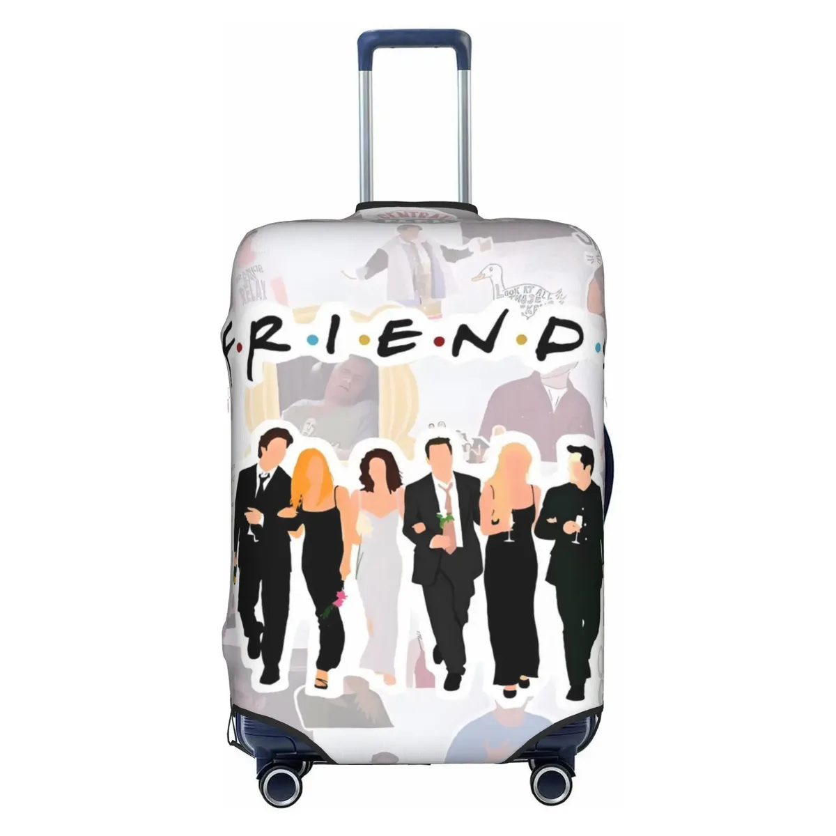 housse de protection pour bagages, motif personnalisé de la série télévisée friends, avec citation amusante, convient aux valises de 18 à 32 pouces