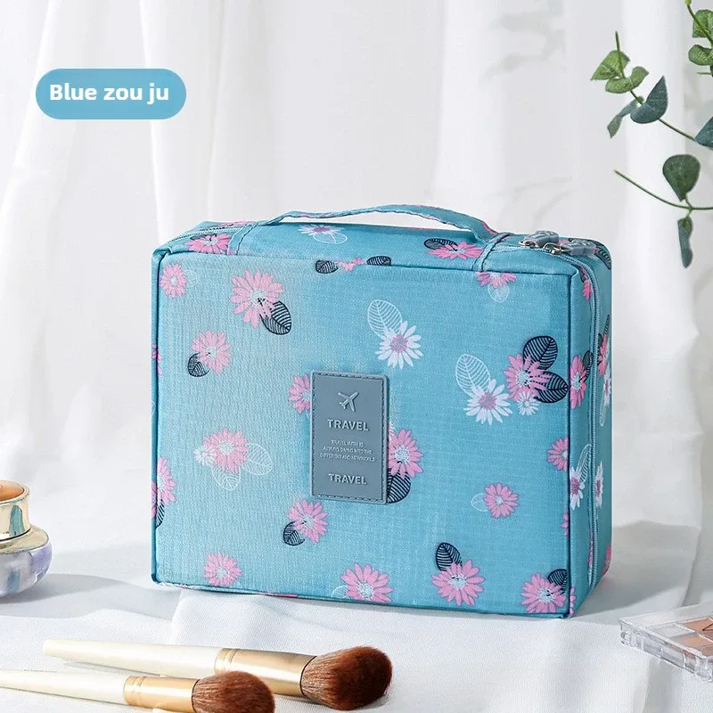 grande trousse de toilette pour femmes, sac de voyage imperméable pour cosmétiques, organiseur de maquillage avec ouverture facile, étui de rangement beauté