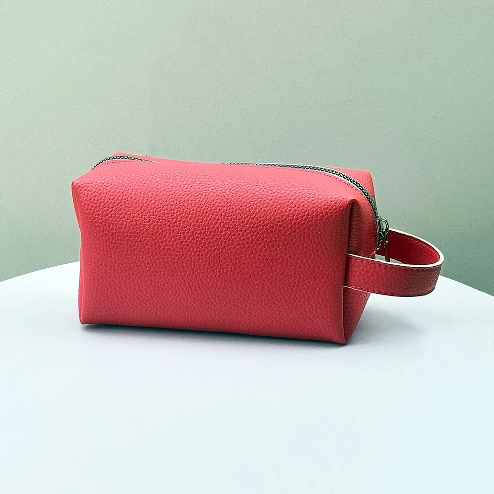 trousse de toilette de voyage portable en cuir pu, grande capacité, avec fermeture éclair, logo personnalisé, gravure de nom, vente en gros, luxe
