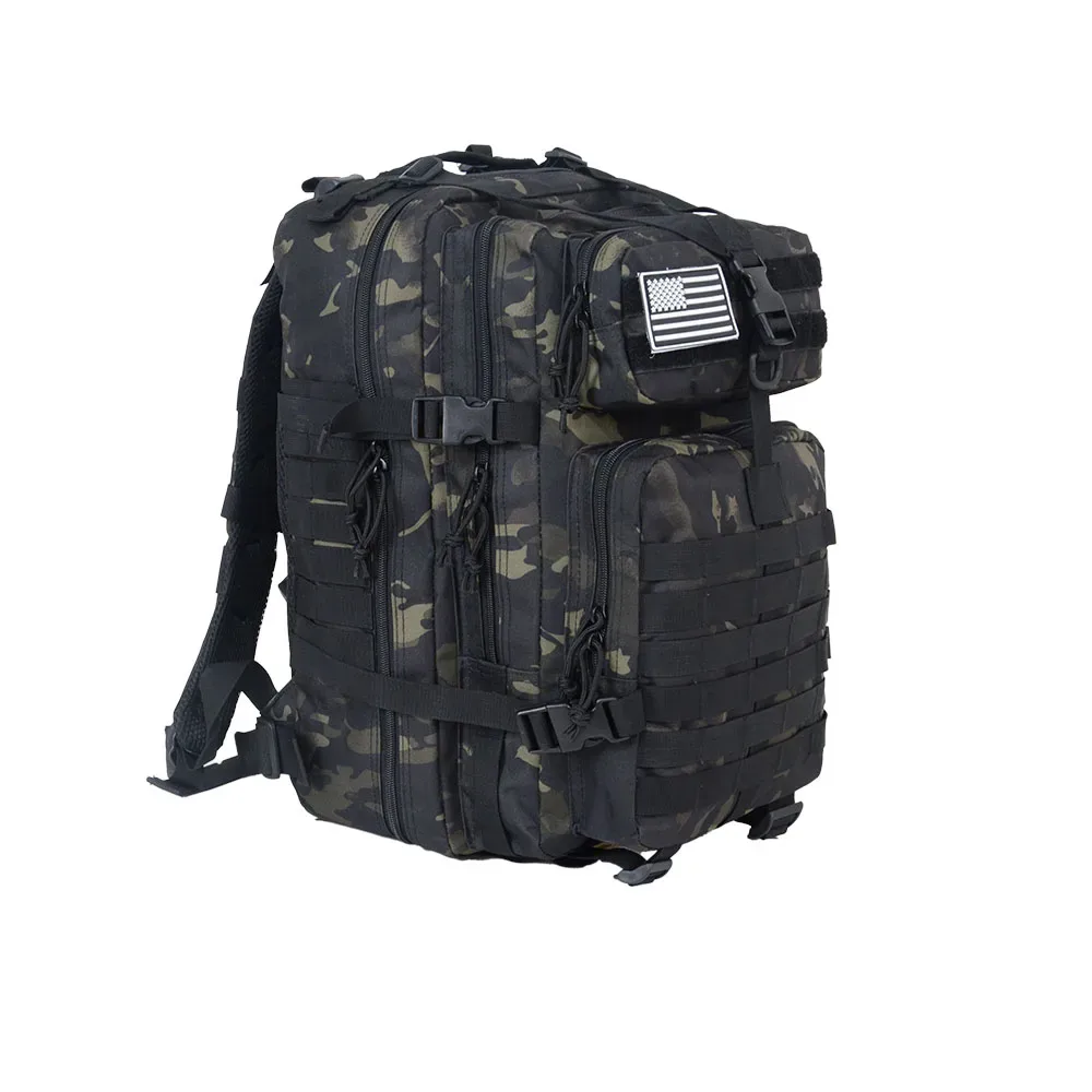 sac dos oxford université camouflage multicolore bandes marron vert taille grande capacité voyage sport