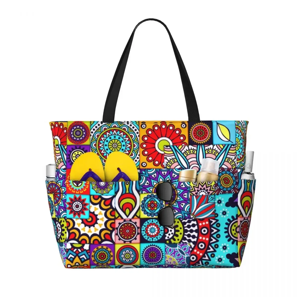 sac fourre-tout personnalisé en tissu kente africain pour femmes, grande capacité, sacs de voyage traditionnels ethniques africains ankara plage salle de sport