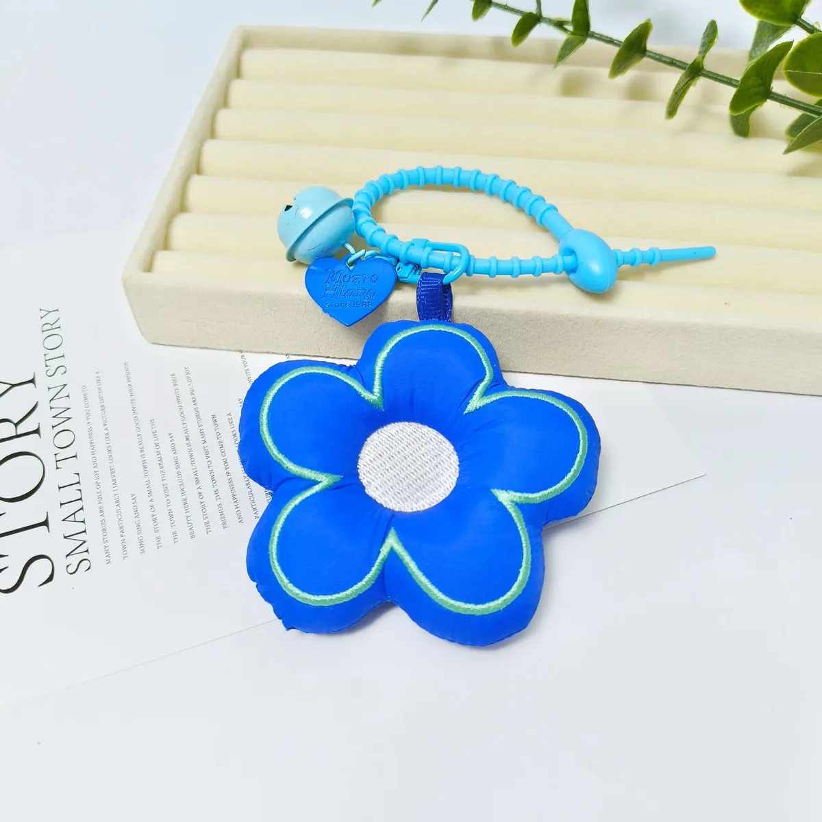 ins mode fleur pendentif 3d fleur porte-clés sac à dos porte-clés accessoire dentelle garniture arc tissu