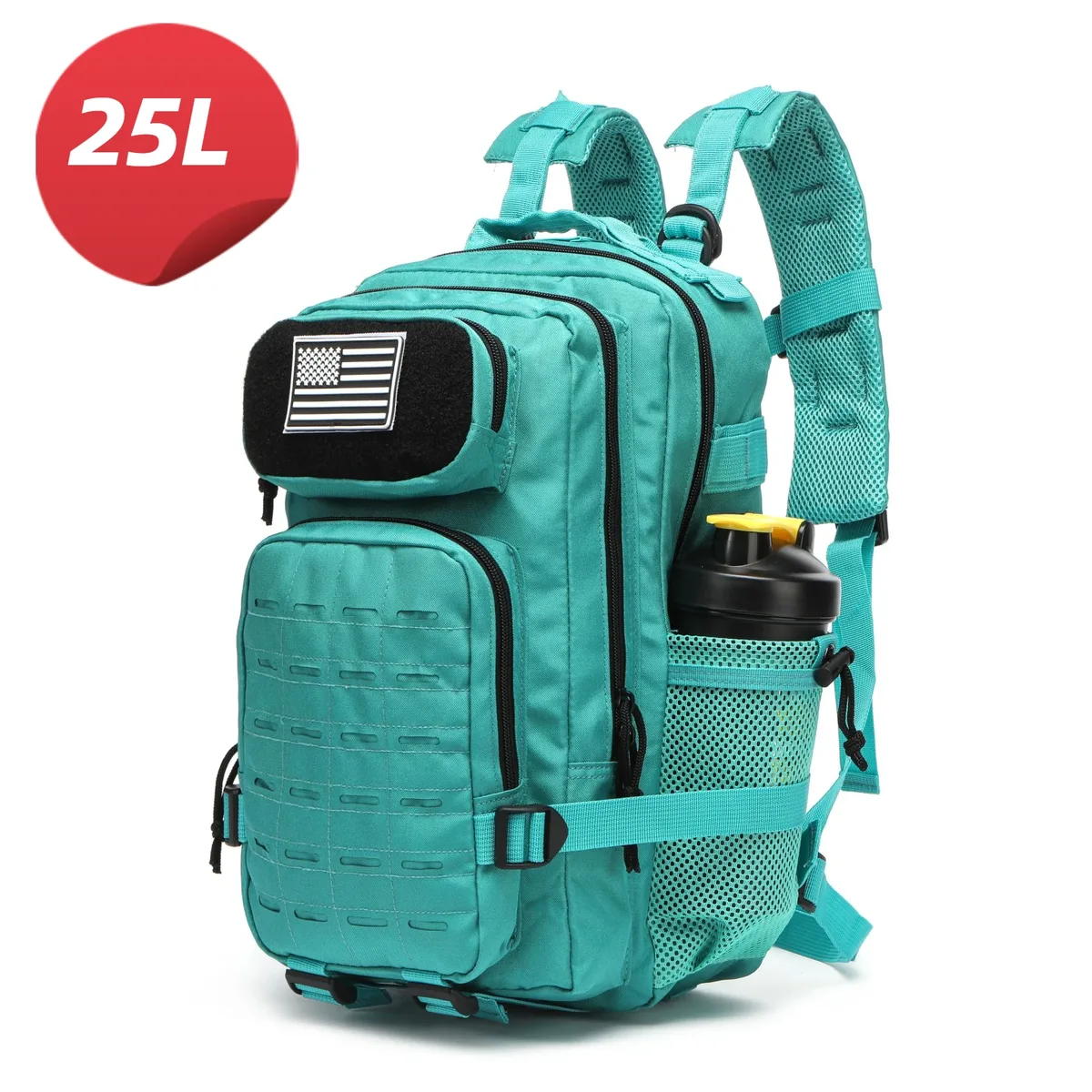 sac dos oxford université noir camouflage bandes latérales poches fermeture éclair usage voyage extérieur chasse randonnée camping salle sport