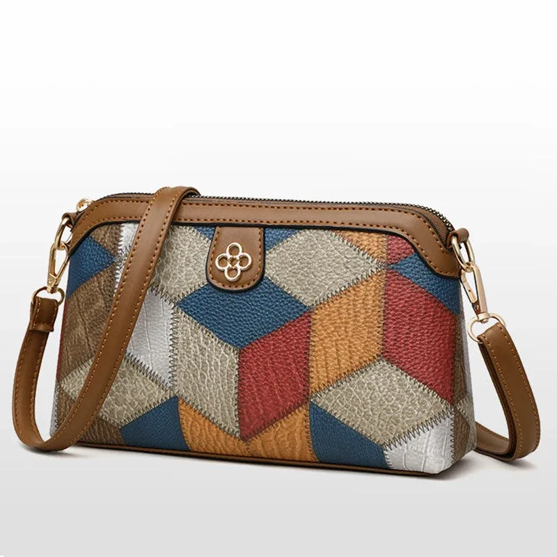 sac à dos de style neutre pour hommes et femmes, sac à bandoulière, sac à bandoulière unique ethnique de petite taille, combinaison de couleurs