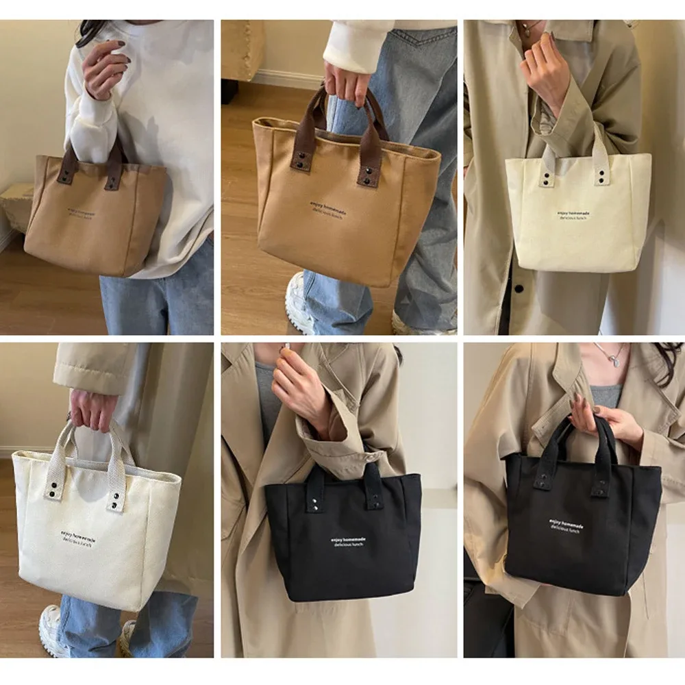 sac fourre-tout décontracté en toile avec pendentif cloche et fermeture éclair ; ce sac fourre-tout élégant et durable est parfait pour l'école et le travail