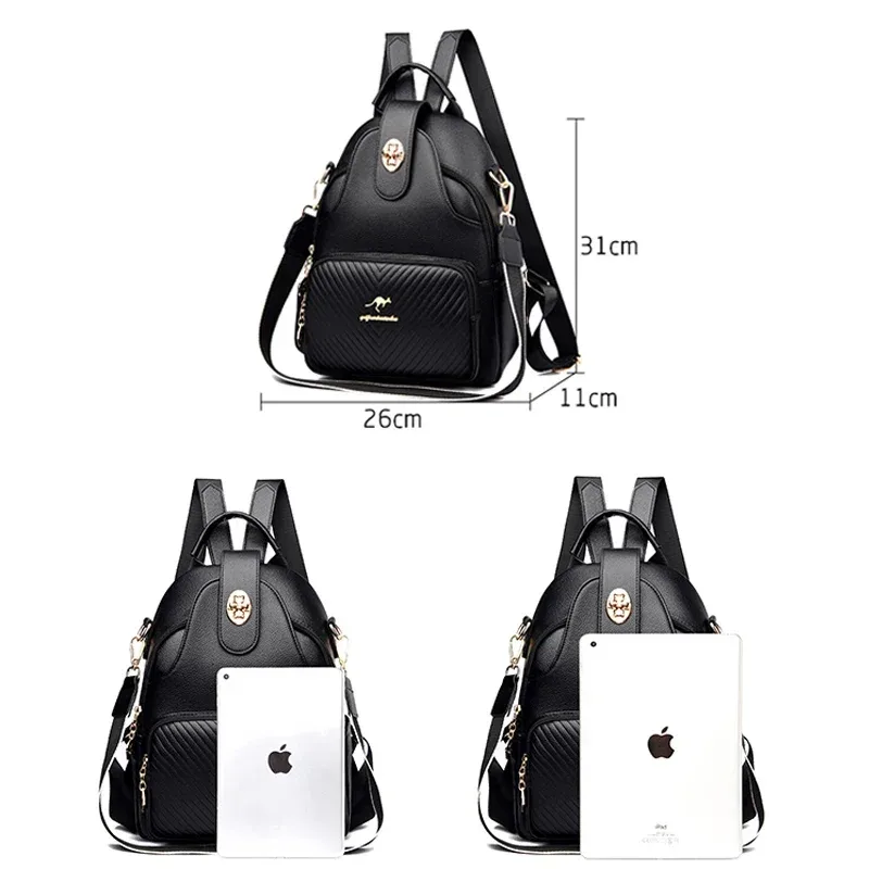 sac à dos en cuir souple pour femmes, sac à bandoulière de bonne qualité, marque de luxe célèbre, nouvelle collection 2024