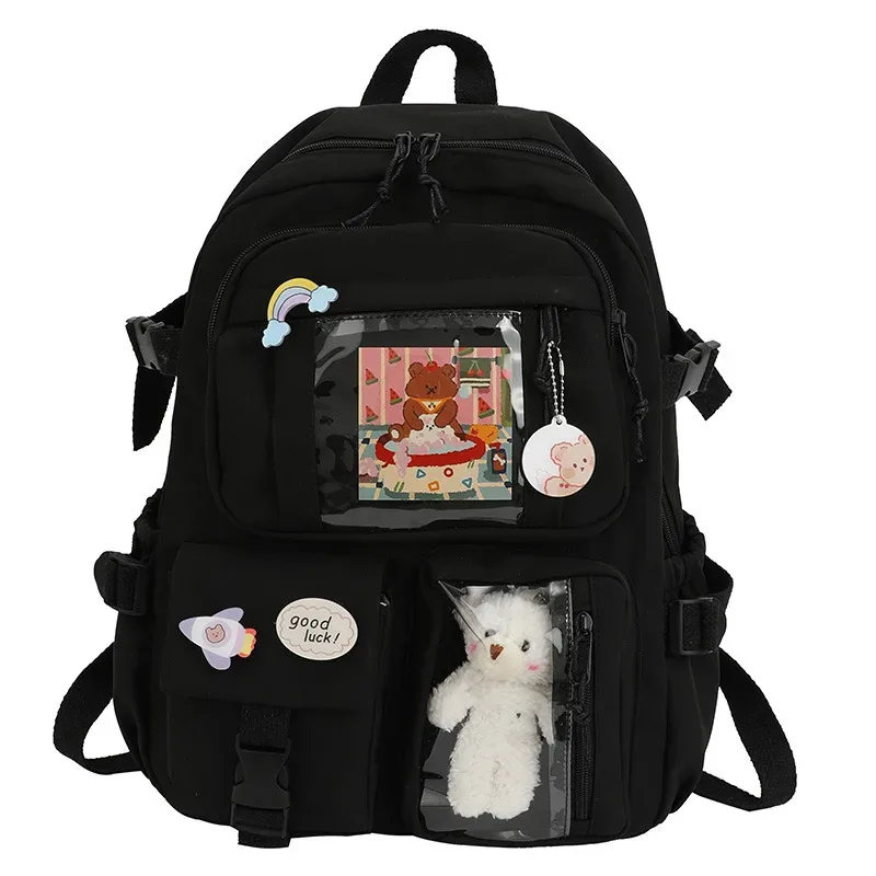 sac à dos scolaire à boucle, couleur bonbon, tendance, mignon, style coréen, sac à bandoulière pour étudiantes, sac à dos universitaire pour adolescentes