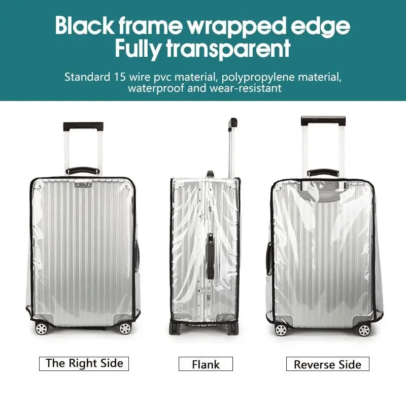 housse de valise transparente 2027, imperméable et anti-poussière, en pvc résistant à l'usure, convient aux valises de 20 à 30 pouces