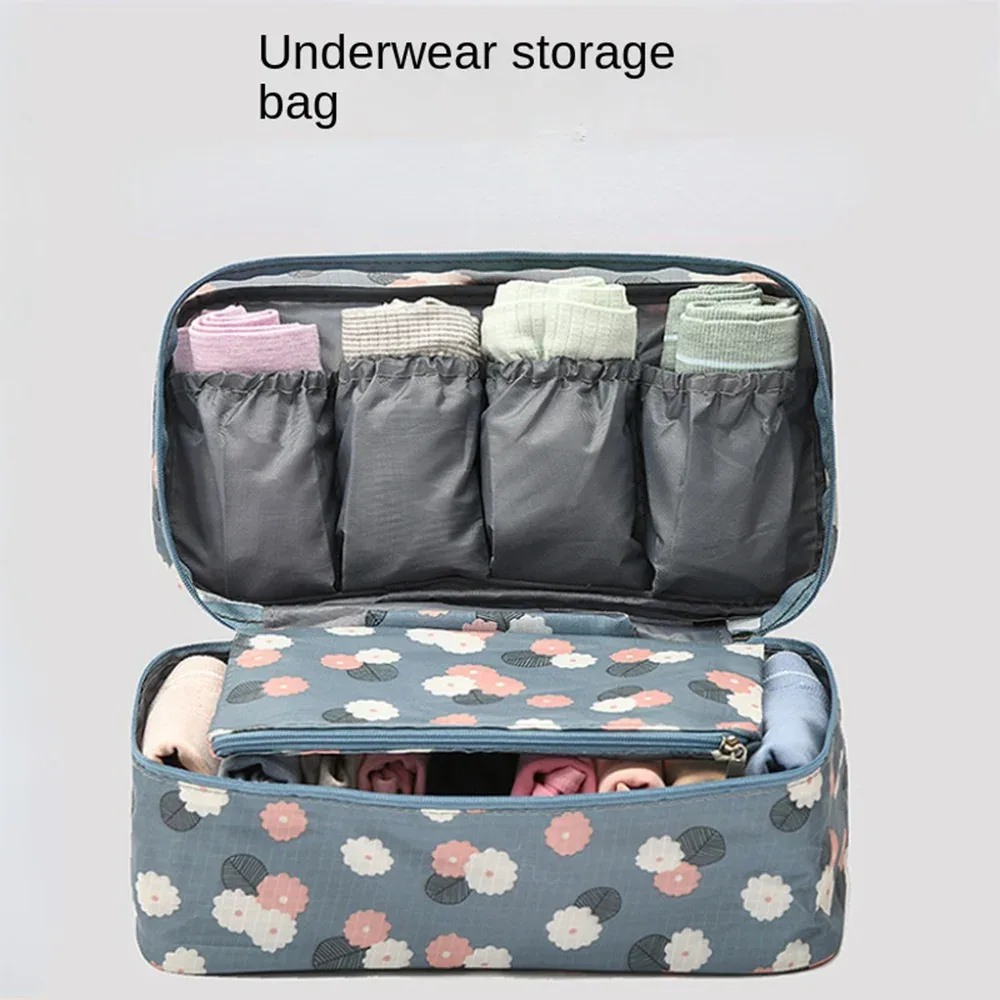 sac de soutien-gorge de voyage pliable pour femmes, organisateur de sous-vêtements, articles de toilette cosmétiques, sac de rangement séparé, étui de lavage portable étanche pour femmes