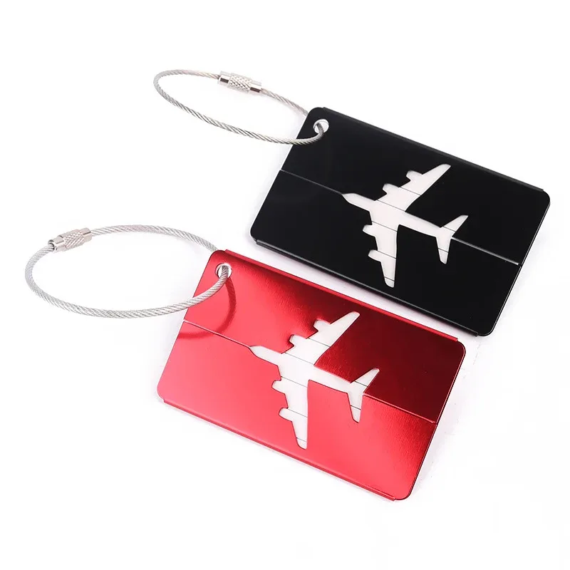étiquette de bagage portable en alliage pour délit de vol créatif, porte-adresse d'identité de valise, étiquette d'embarquement de bagages, étiquette de sac