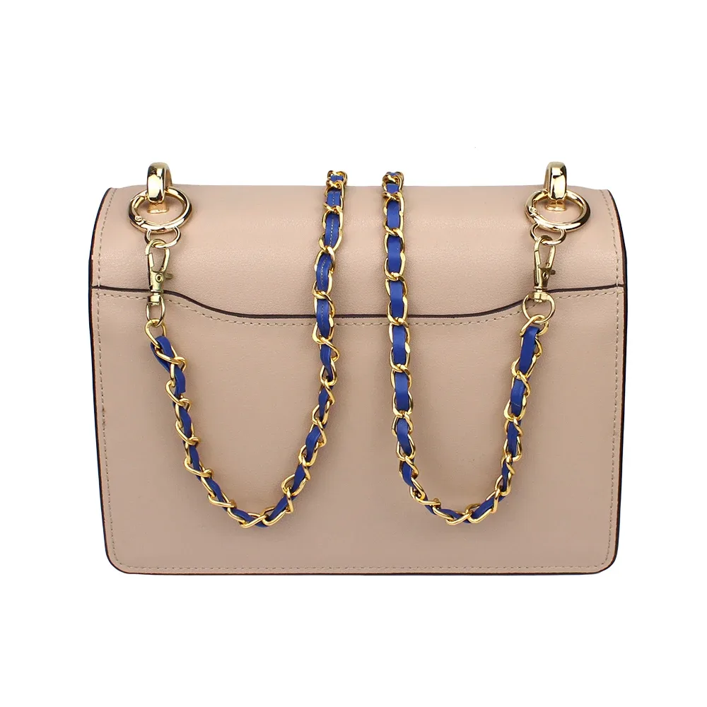 120cm cuir pu + chaîne en métal sac à bandoulière sangle pour femmes sac de mode sac à bandoulière femme sangle en cuir pour sac à main