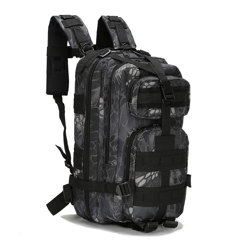 sac dos nylon camouflage vert beige marron compact 20 35 litres ventilation ceinture coussin air poche intérieure fendue poignée souple extérieure bandes ajustables