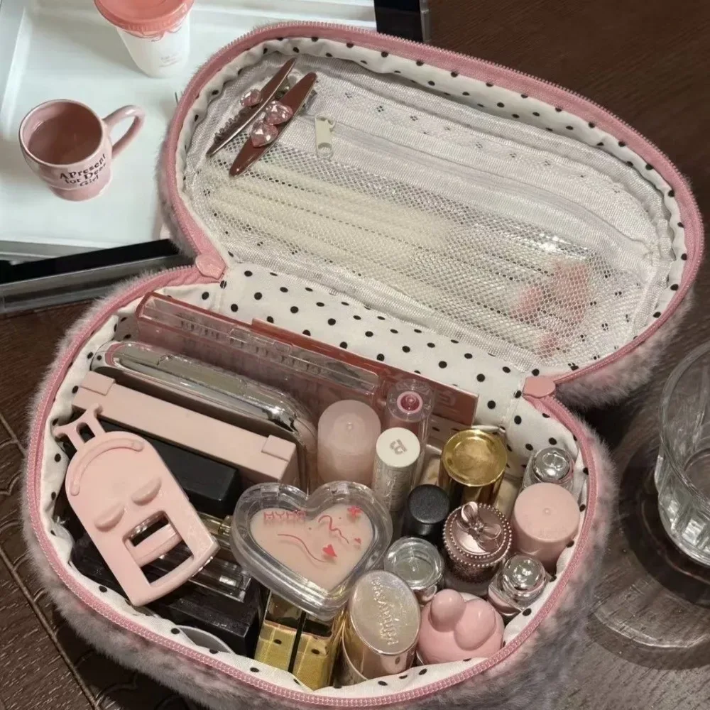 nouvelle trousse de maquillage portable avec fermeture éclair, étui de rangement multifonctionnel, sac à main léopard pour femmes et filles