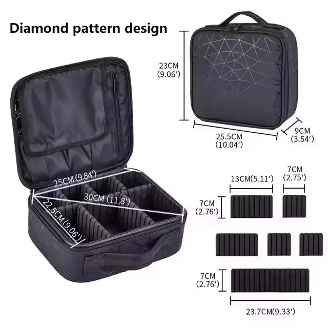 nouvelle trousse de maquillage pour femmes, étanche, pour voyage, rangement de pinceaux de beauté, outils de broderie, étui cosmétique professionnel, boîte de maquillage