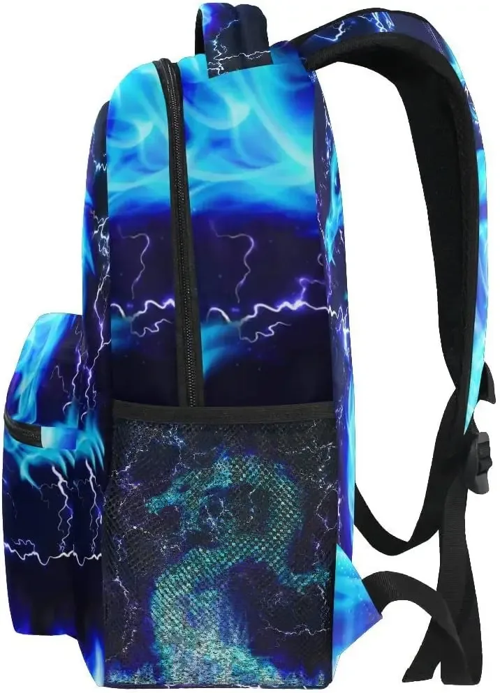 sac à dos dragon bleu, sac à livres à éclairage cool pour enfants, adolescentes, filles et garçons, cadeaux de retour à l'école pour 2e 3e 4e 5e 6e année