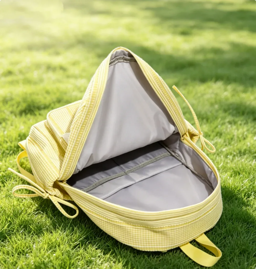 sac à dos personnalisé, sac à dos simple et décontracté à rayures, sac à dos pour étudiantes, sac à dos pour les trajets quotidiens et les voyages.