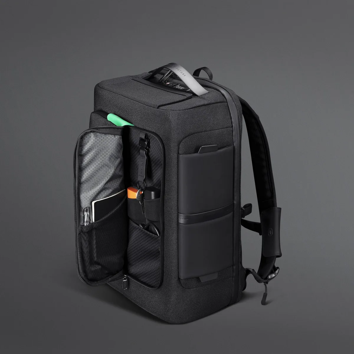 korin hubpack 33 sac à dos antivol et anti-coupure pour hommes et femmes, ordinateur portable 16 pouces, étanche, magnétique, 180 ° nouvelle porte de charge usb-c 2026