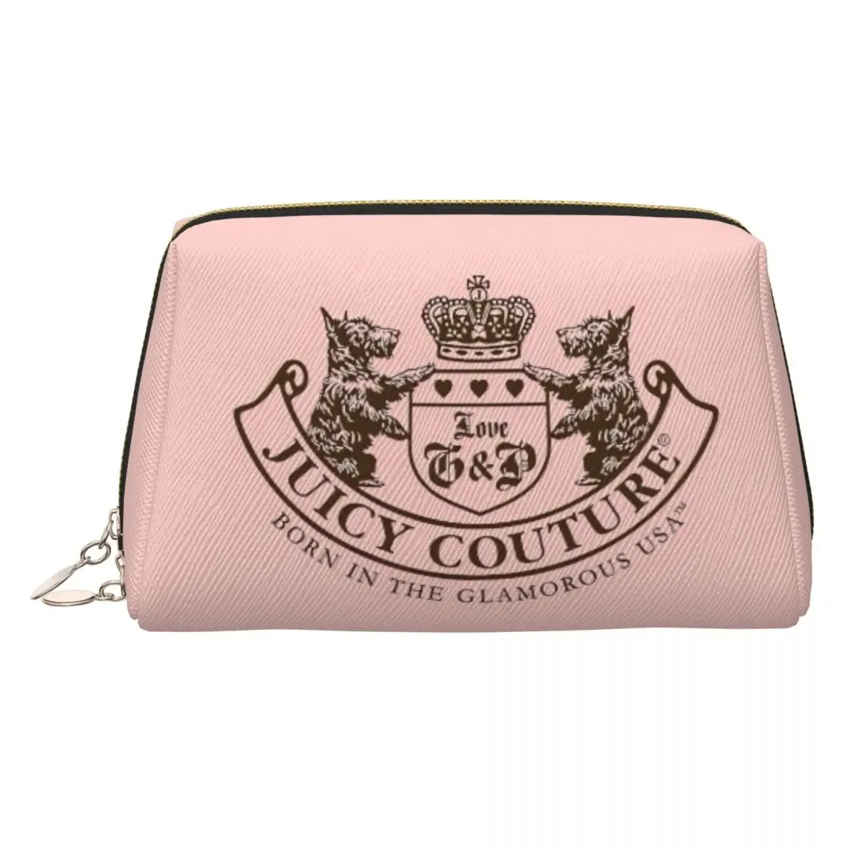 sac de maquillage j-juicy-c-couture, pochette à fermeture éclair, sacs cosmétiques de voyage, grand sac cosmétique portable en cuir pour femmes