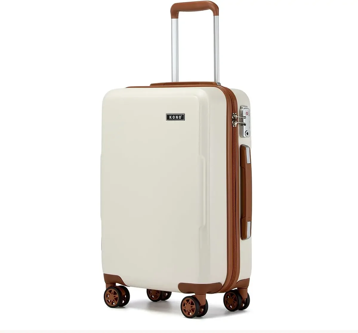 valises à main kono s/m/l, coque rigide légère en pc+abs avec serrure tsa, 4 roues multidirectionnelles, compatible cabine