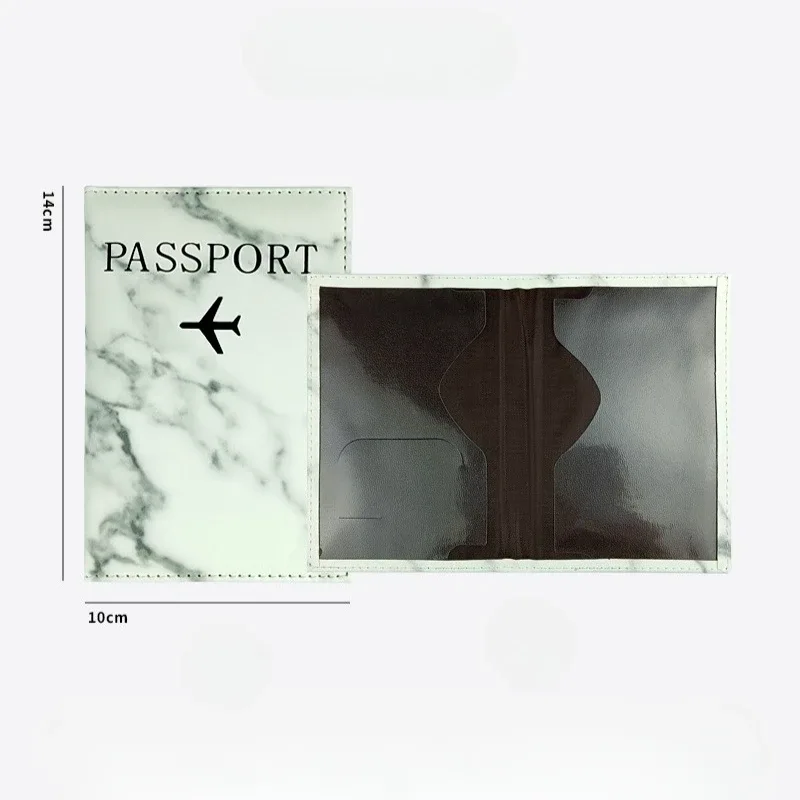 couverture de passeport en cuir pu, porte-passeport de voyage simple avec lettres d'avion imprimées pour femmes et hommes, cadeau de mariage à la mode
