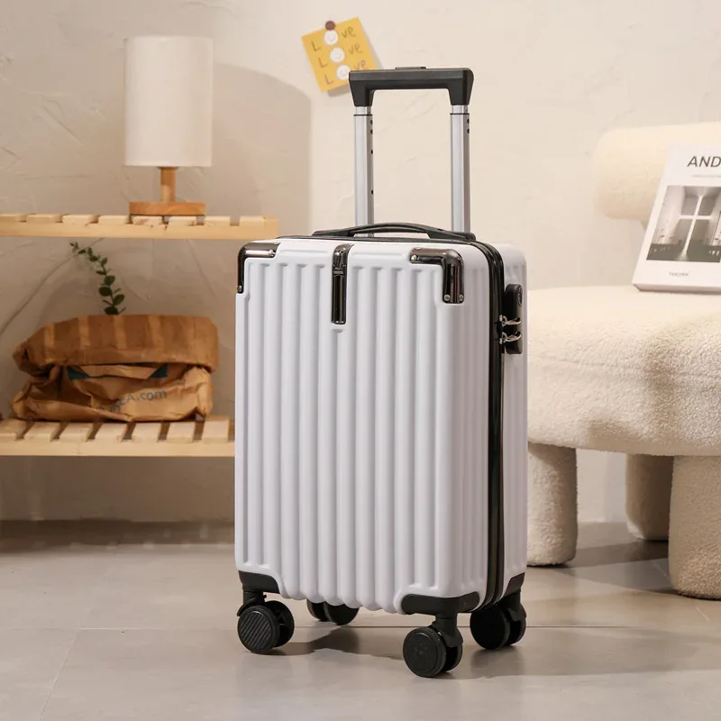 valise de voyage légère avec mot de passe pour étudiant, petit bagage, roue universelle pour homme et femme, chariot d'embarquement, 18 pouces