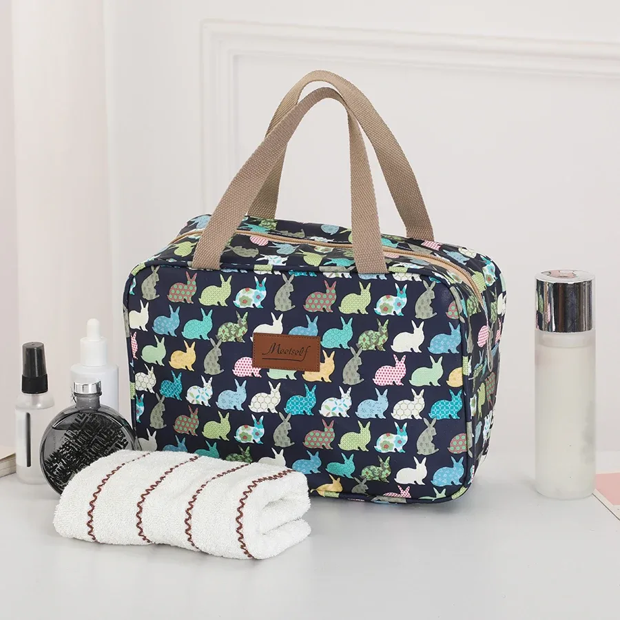 trousse de toilette portative de grande capacité, trousse de maquillage, sac de rangement portable étanche pour le bain et le fitness