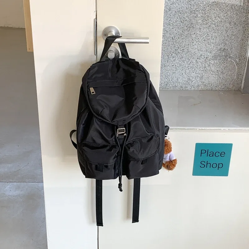 Sac à dos en nylon printemps-été, grande capacité, léger, confortable, texture, sac de voyage, sac de banlieue, tendance, sac à dos pour ordinateur portable