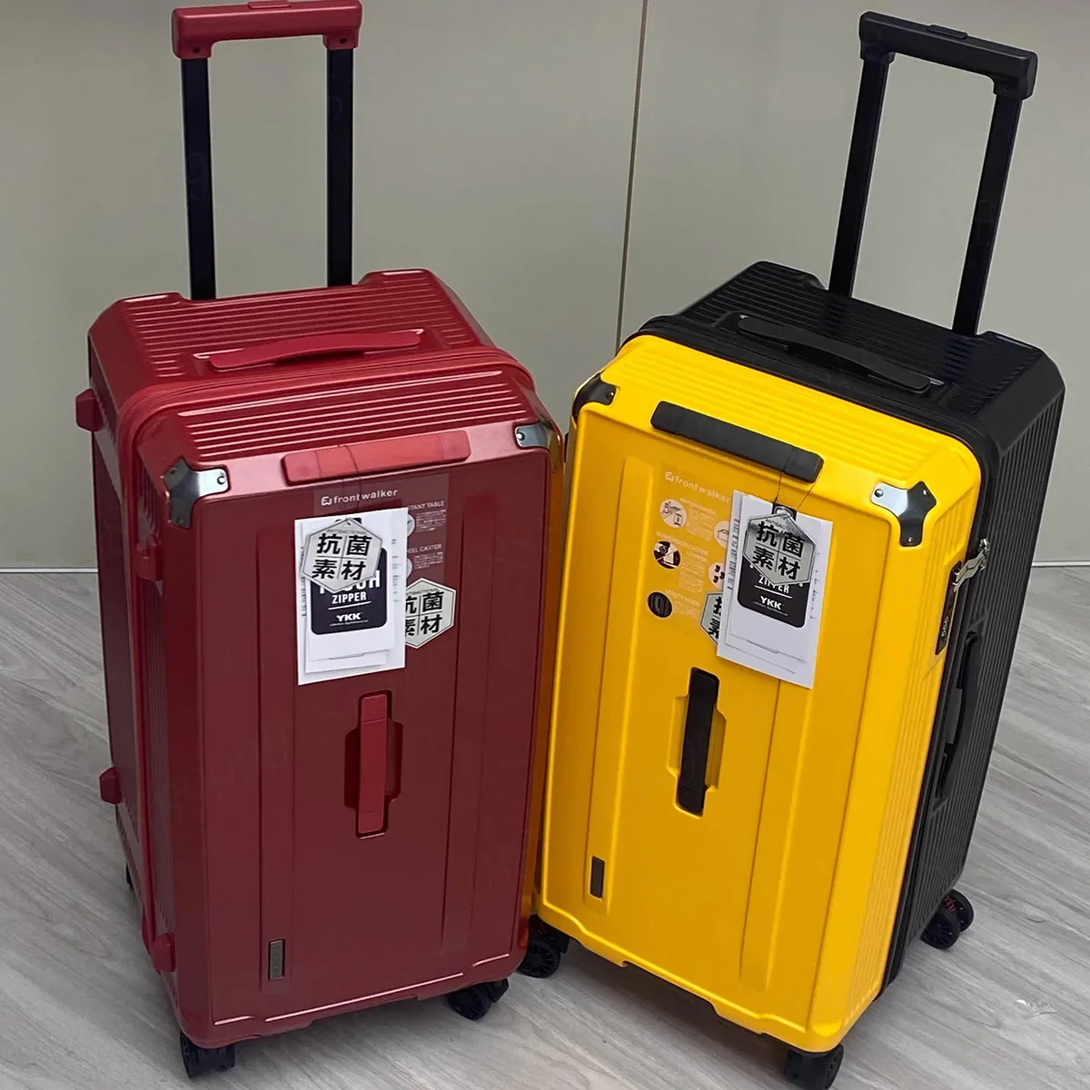 valise de grande taille avec cinq roues et frein, bagage cabine en pc de 30 pouces, valise de voyage avec serrure tsa, 22/26/34 pouces