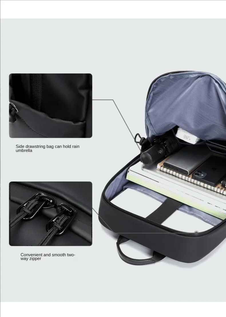 sac à dos étanche multifonctionnel pour hommes, sacs pour ordinateur portable d'affaires masculin, sac à dos de chargement usb, sac à dos en nylon, sac à dos décontracté, 2023
