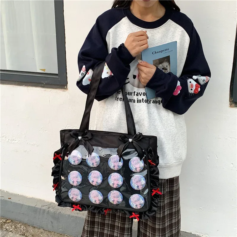 sac à bandoulière mignon pour les fans d'anime, fourre-tout jk de grande capacité, texture confortable et polyvalente, sac ita