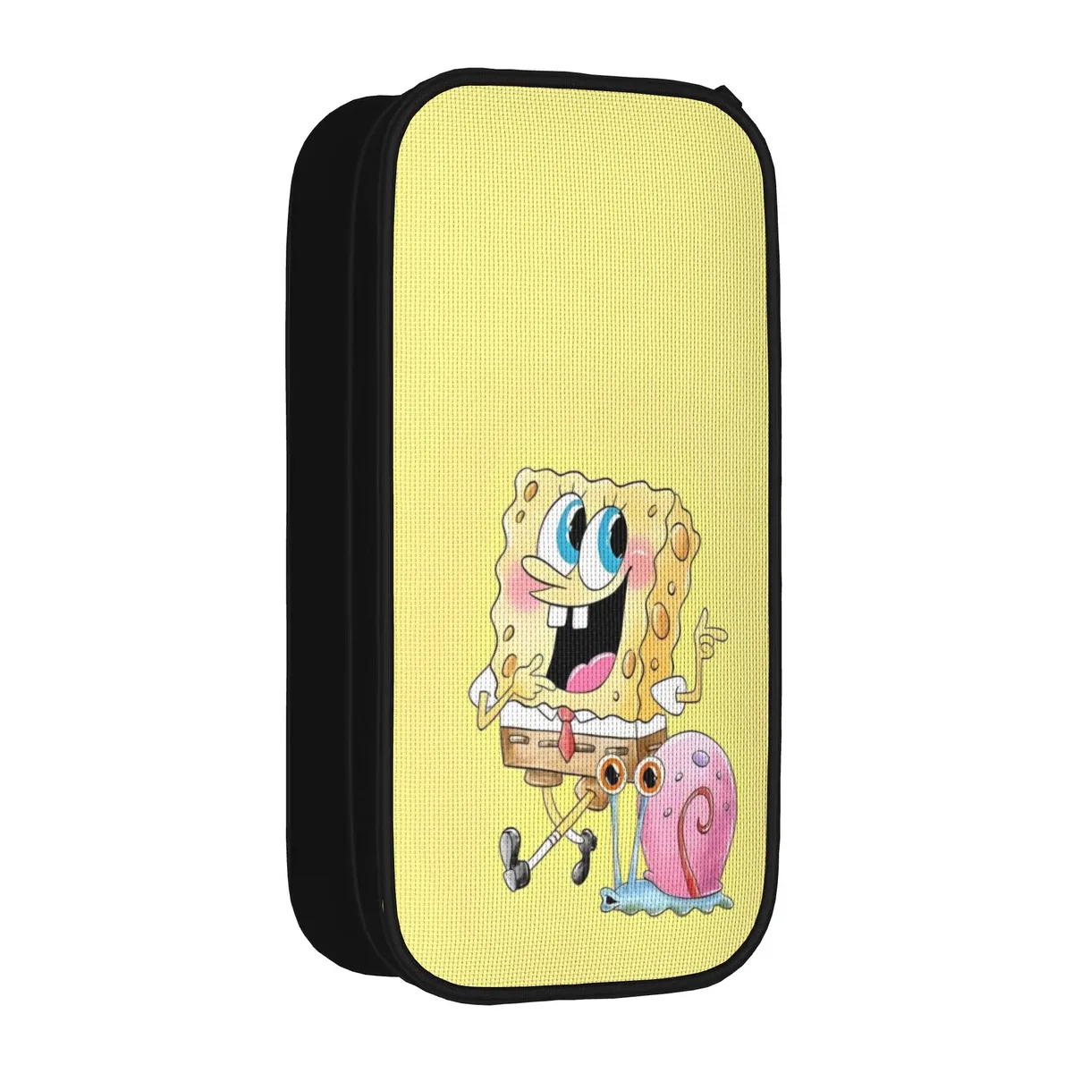 trousse à crayons s-spongebobs avec portraits de visages multiples, pochette en toile, grande capacité, pour garçons et filles, fournitures scolaires